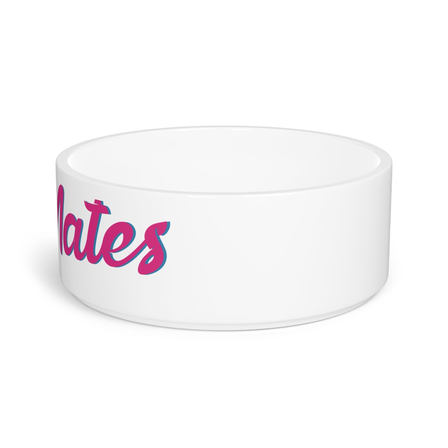 Pet Bowl 16oz (473ml) | White & Fuchsia RevelMates Design
