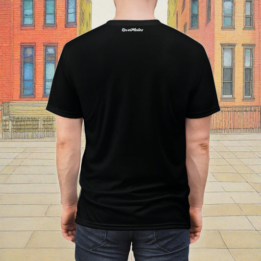 Unisex Cut & Sew T-Shirt | All Over Print Tee | Black & White RevelMates Design