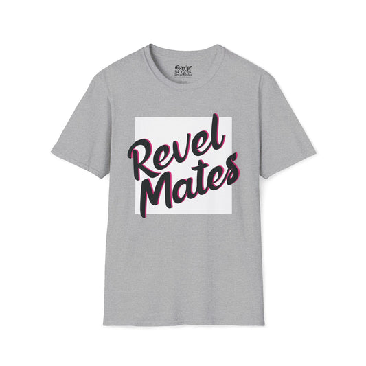 Unisex Softstyle T-Shirt | White & Black RevelMates Square Design | 4 colors