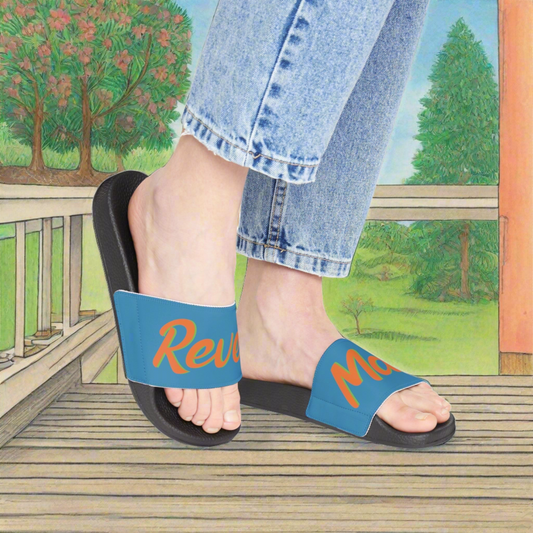 Women's Removable Strap Sandals | Blue & Orange RevelMates Design | 2 colors