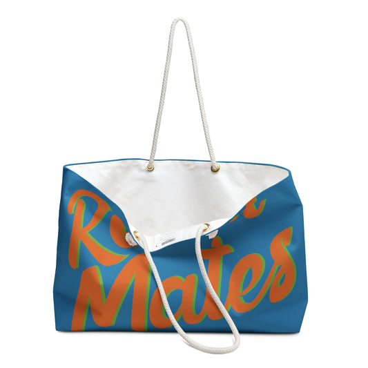 Weekender Beach Bag | All Over Print Bag | Blue & Orange RevelMates Design