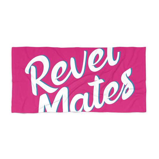 Pet Bath Towel | Fuchsia & White RevelMates Design