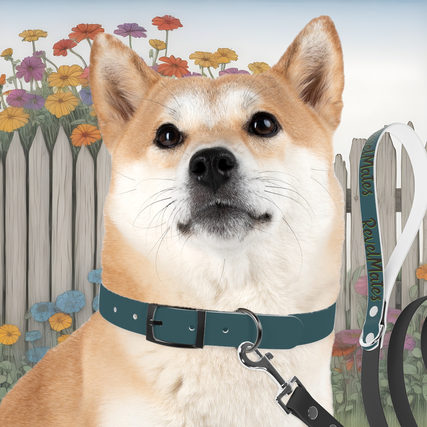 Pet Collar | Turquoise & Brown RevelMates Design