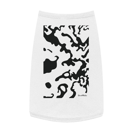 Pet T-Shirt | Camouflage White & Black Design