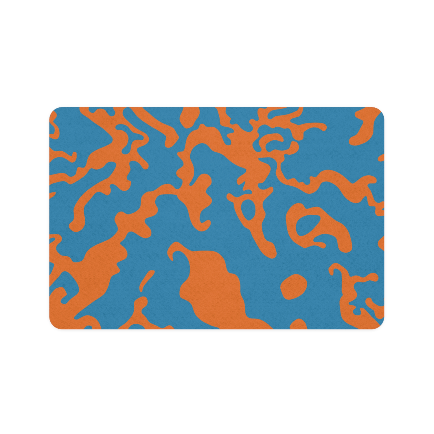 Camouflage Blue & Orange Design