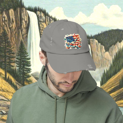 Unisex Distressed Cap | VOTE Watercolor Design | US Elections | 8 colors