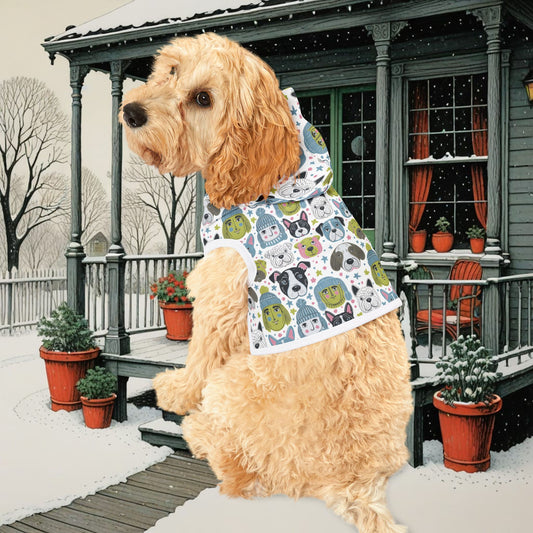 Pet Hoodie | for Dogs and Cats | Winter Doggies Design