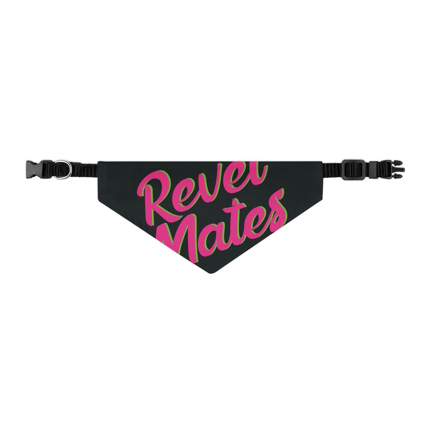 Pet Bandana Collar | Black & Fuchsia RevelMates Design