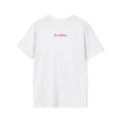 Unisex Softstyle T-Shirt | Camouflage Fuchsia & White Design