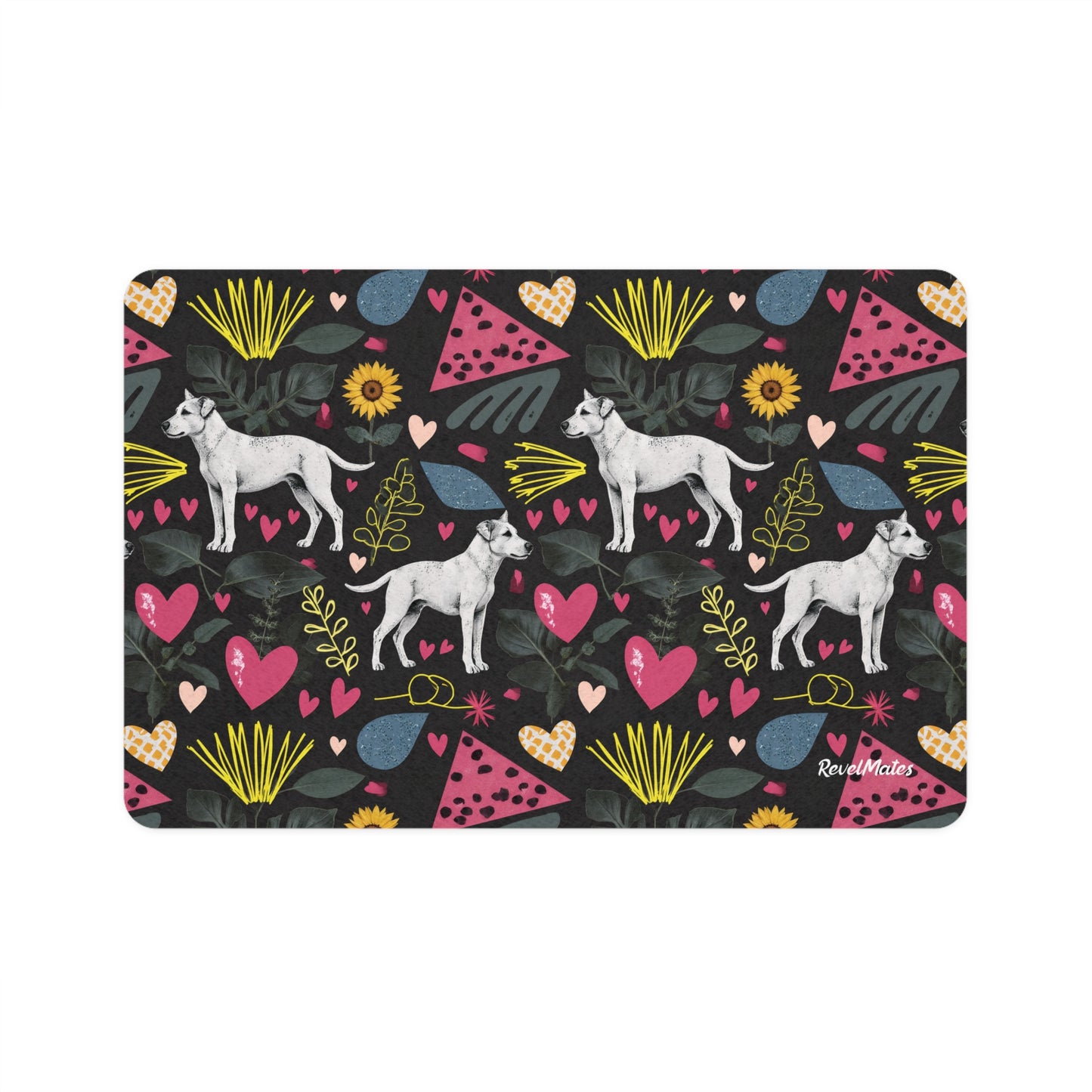 Pet Food Mat | for Dogs, Cats and all beloved Pets | Hearts & Tails Design