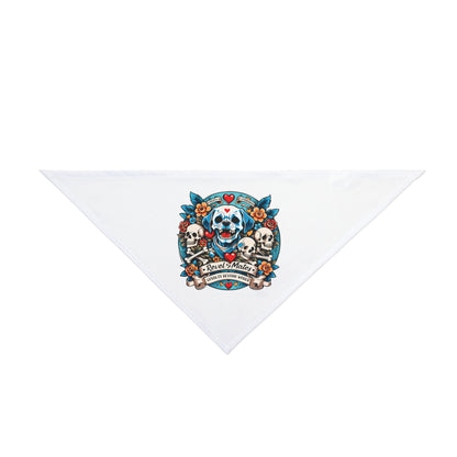 Pet Bandana | Dog Skull Tattoo Design | 2 colors