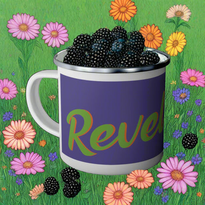 Enamel Camping Mug 12oz (350ml) | Lavender & Lime RevelMates Design