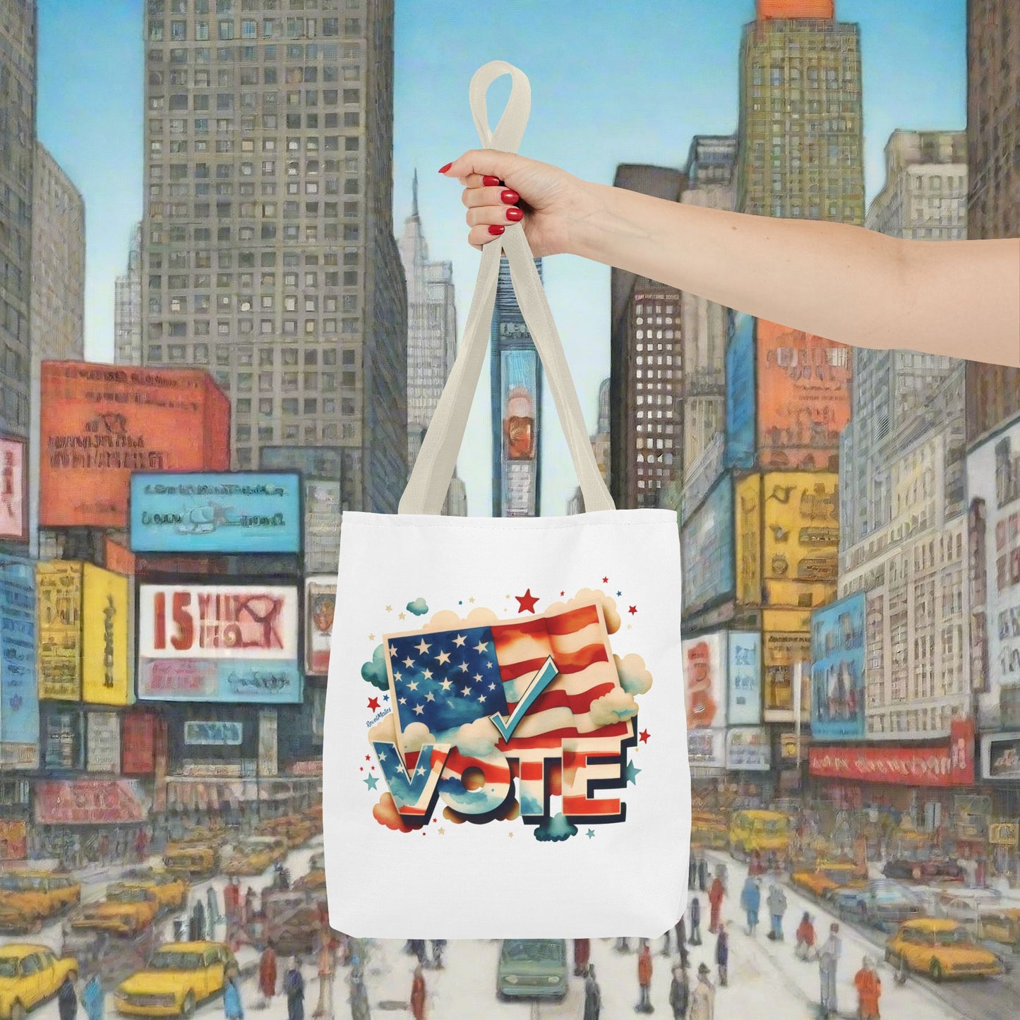 Tote Bag | All Over Print Bag | VOTE Watercolor Design | US Elections | 2 colors