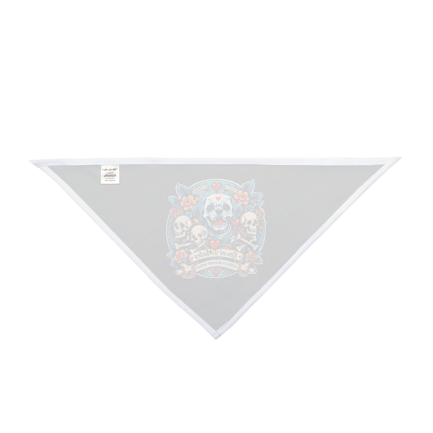 Pet Bandana | Dog Skull Tattoo Design | 2 colors