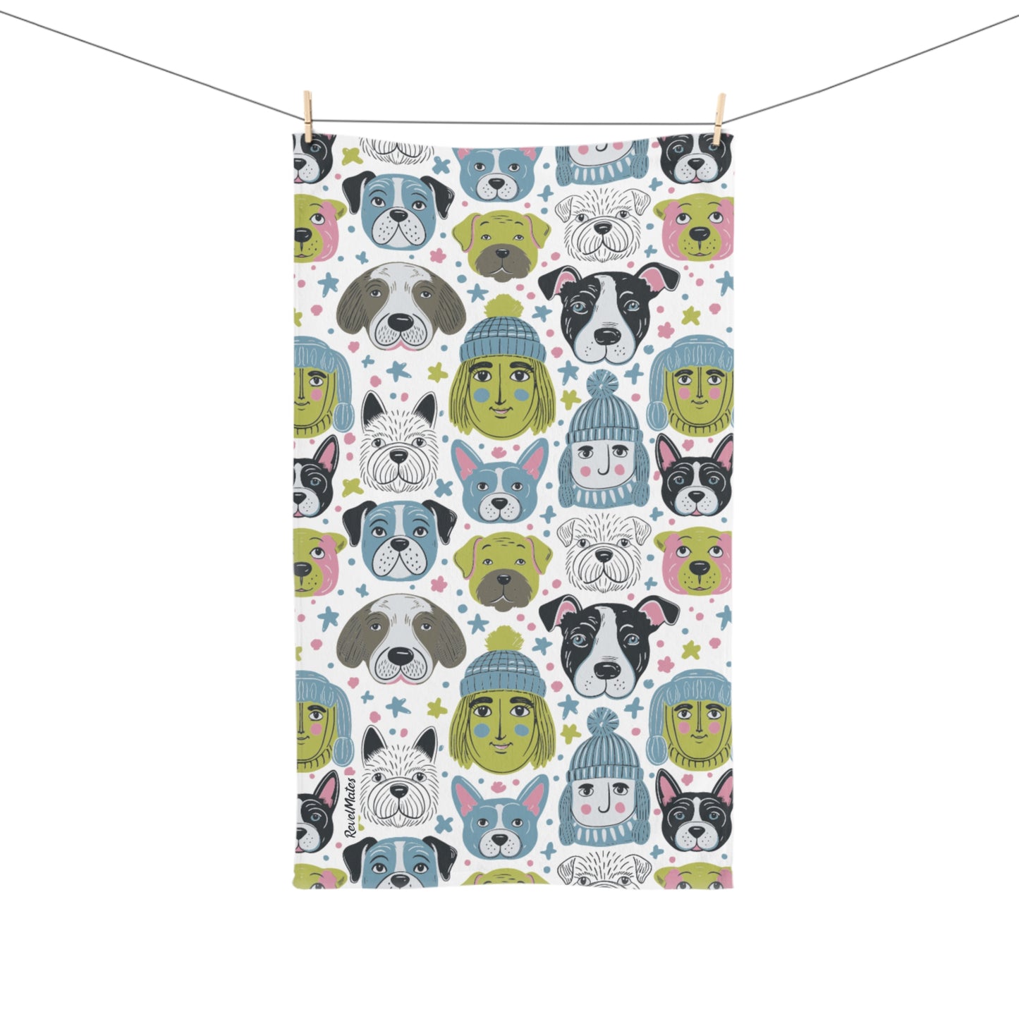 Hand Towel | Winter Doggies Design