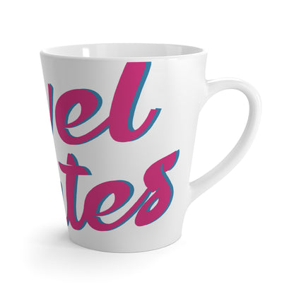 Latte Mug 12oz (350 ml) | White & Fuchsia RevelMates Design