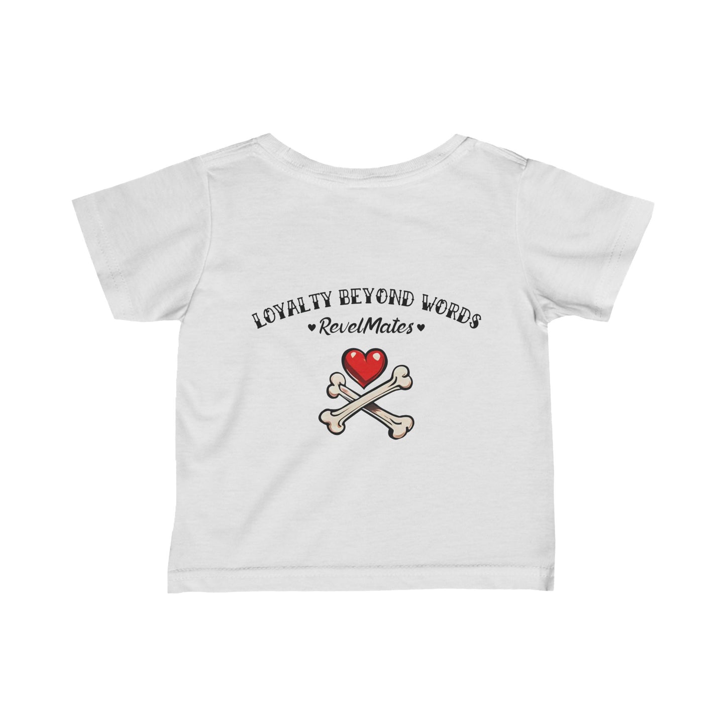 Infant Unisex Fine Jersey T-Shirt | 6M-24M | Dog Skull Tattoo Design | 4 colors