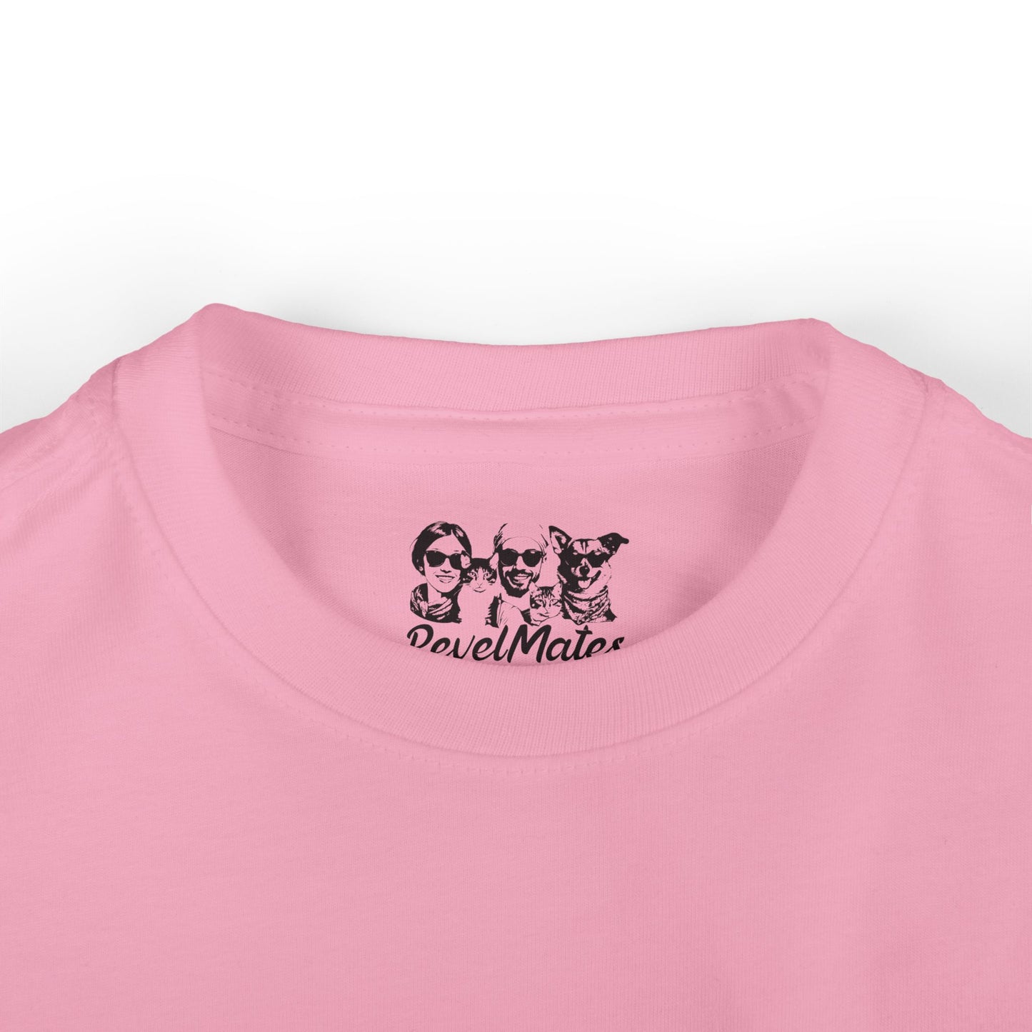 Infant Unisex Fine Jersey T-Shirt | 6M-24M | Fuchsia & Black RevelMates Square Design | 4 colors