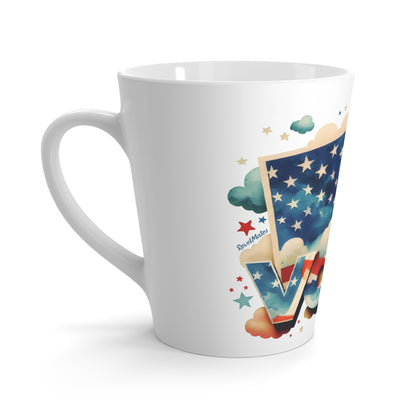 Latte Mug 12oz (350 ml) | VOTE Watercolor Design | US Elections | 2 colors