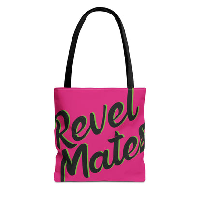 Tote Bag | All Over Print Bag | Fuchsia & Black RevelMates Design