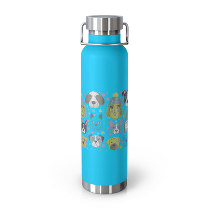 Copper Vacuum Insulated Bottle 22oz (650ml) | Winter DoggiesDesign | 4 colors