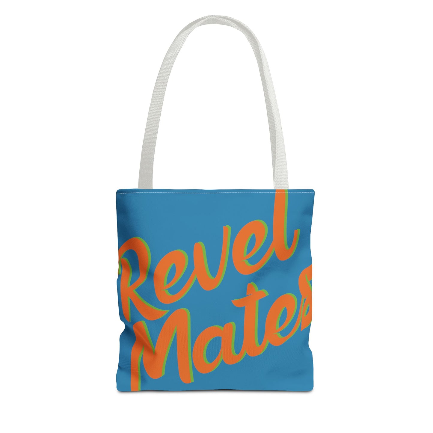 Tote Bag | All Over Print Bag | Blue & Orange RevelMates Design