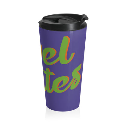 Stainless Steel Travel Mug With Cup 15oz (440ml)| Lavender & Lime RevelMates Design