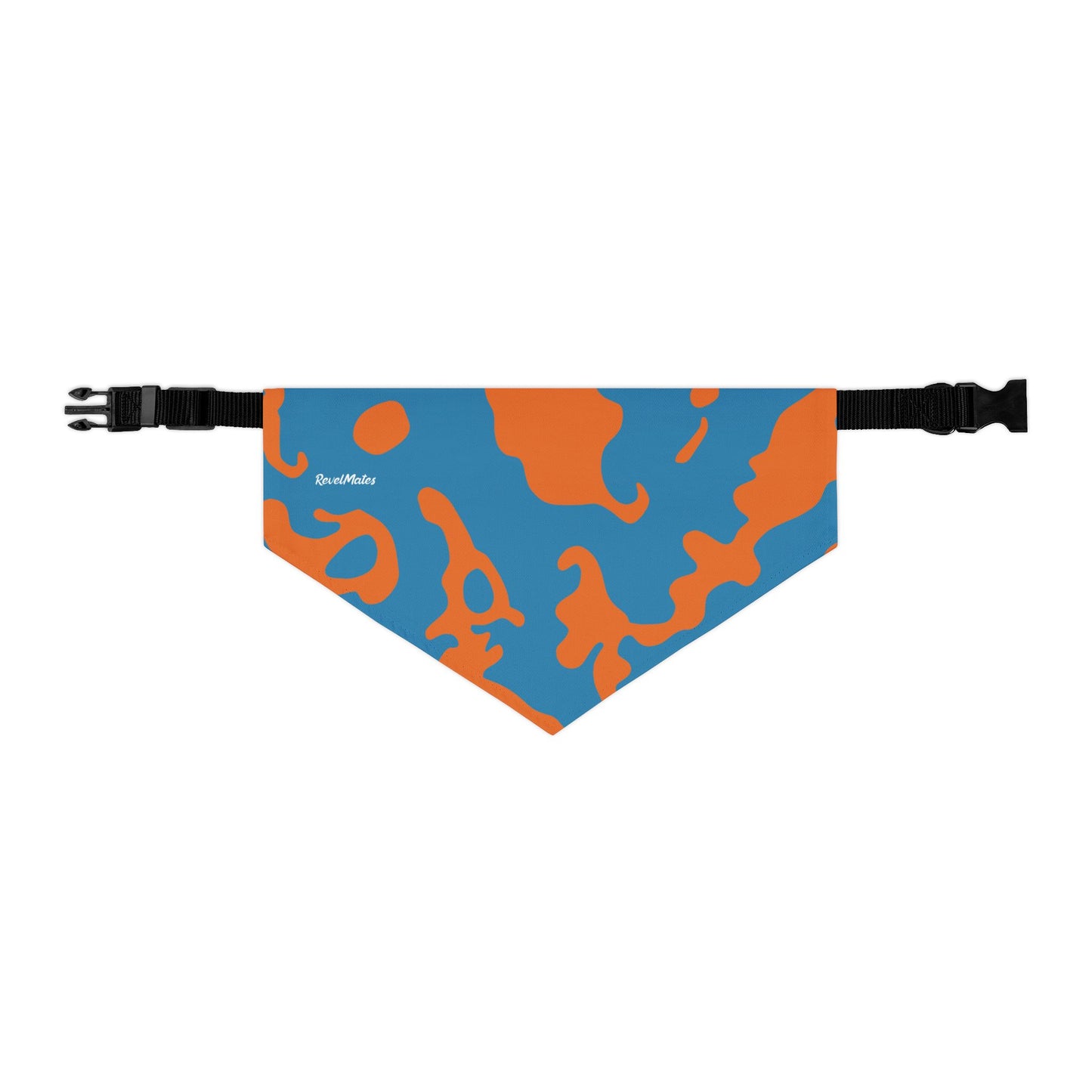 Pet Bandana Collar | Camouflage Blue & Orange Design