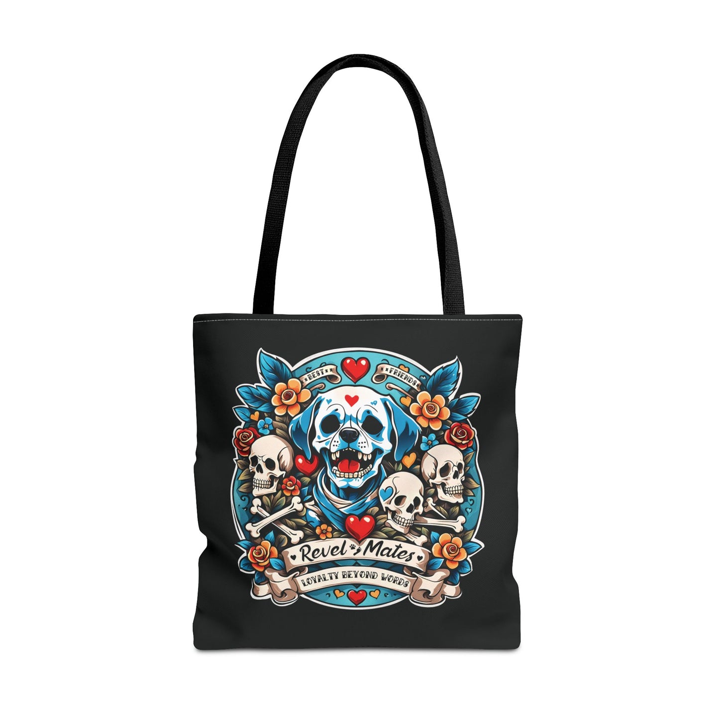 Tote Bag | All Over Print Bag | Dog Skull Tattoo Design