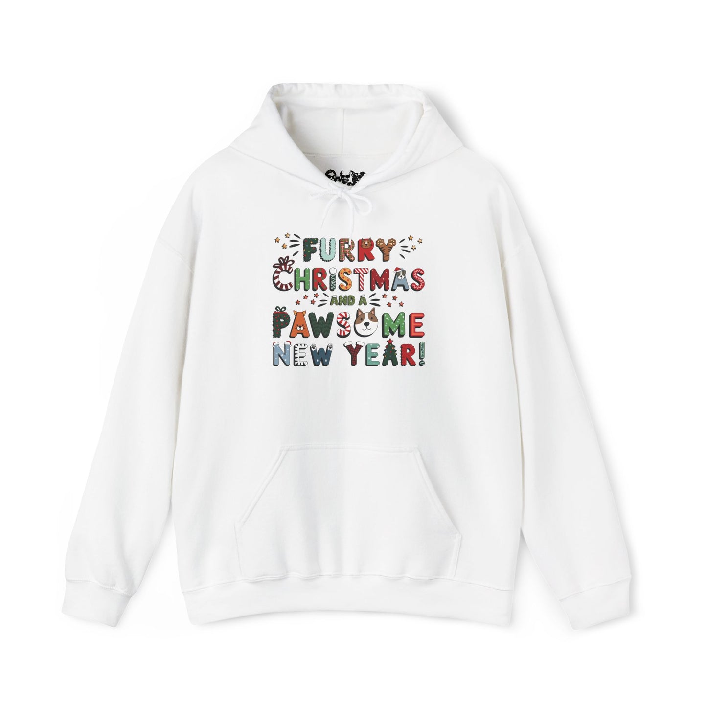 Unisex Heavy Blend Hoodie | Solid Colors V.1 | Furry Christmas Design | 12 colors