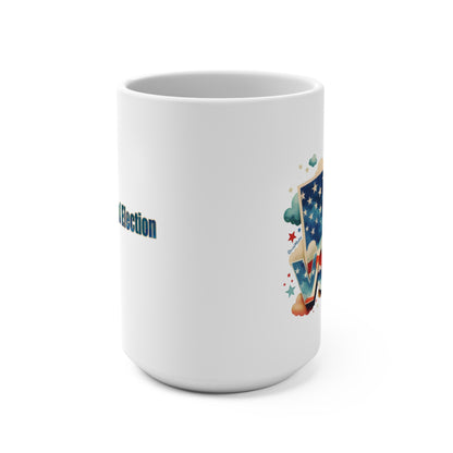 Ceramic Mug 15oz (440 ml) | VOTE Watercolor Design | US Elections | 2 colors