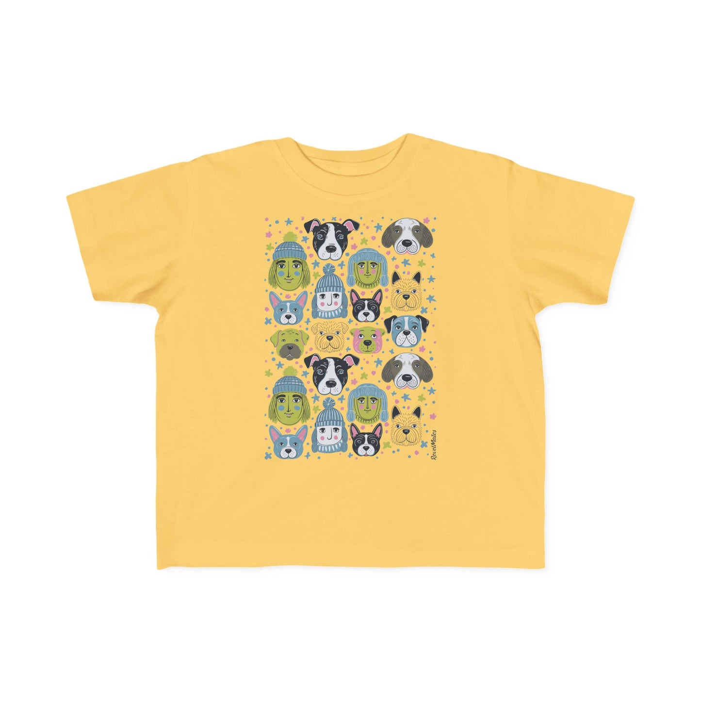 Toddler Unisex Lightweight Fine Jersey T-Shirt | 2T-6T | Winter Doggies Design | 19 colors