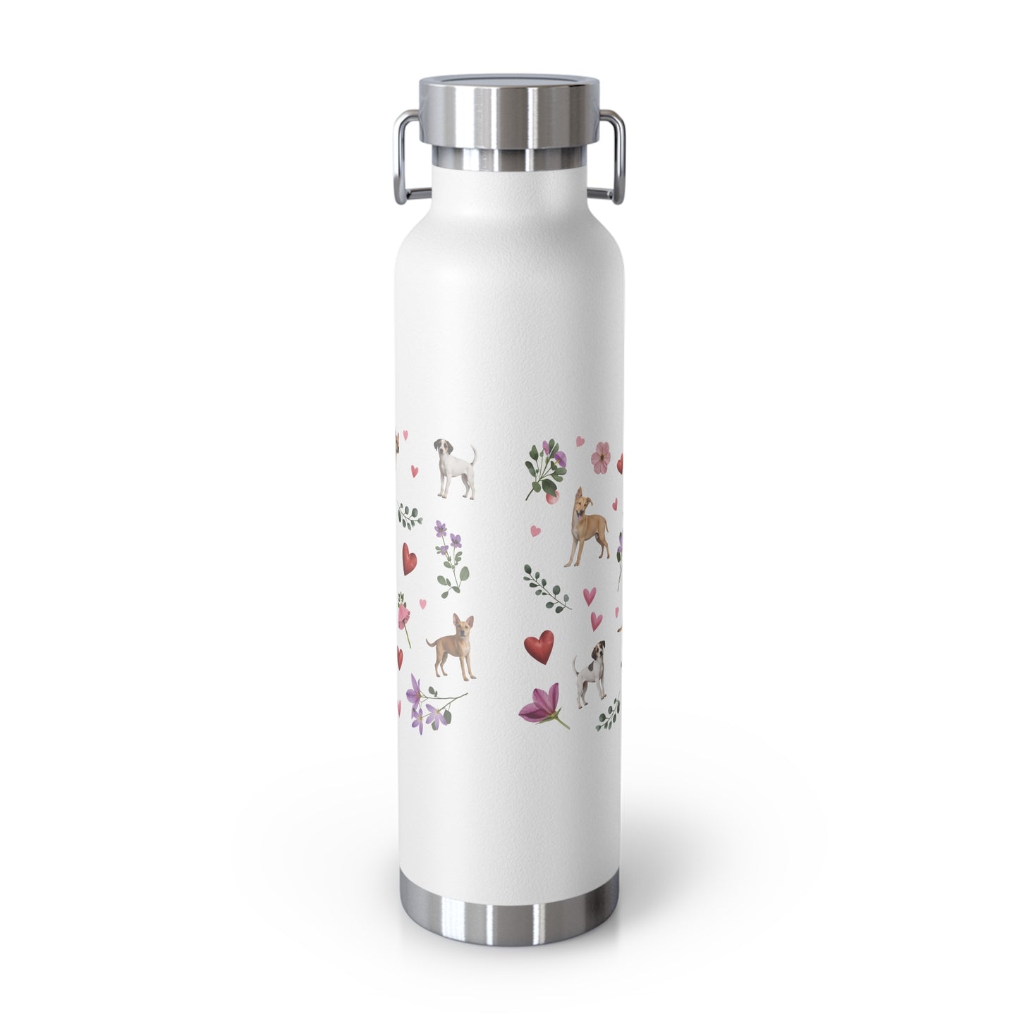 Copper Vacuum Insulated Bottle 22oz (650ml) | Puppy Love Design