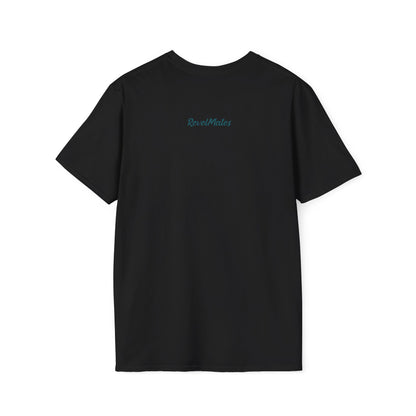 Unisex Softstyle T-Shirt | Turquoise & Brown RevelMates Square Design | 4 colors