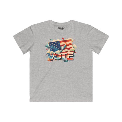 Unisex Kids Lightweight Fine Jersey T-Shirt | VOTE Watercolor Design | US Elections | 13 colors