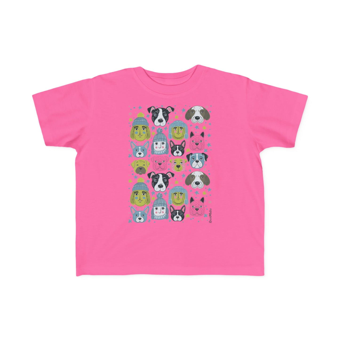 Toddler Unisex Lightweight Fine Jersey T-Shirt | 2T-6T | Winter Doggies Design | 19 colors