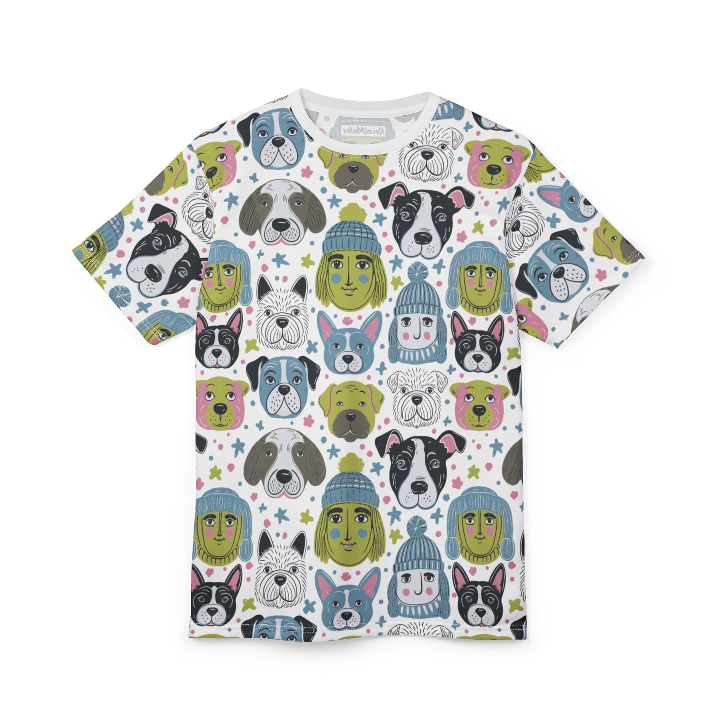 Unisex Cut & Sew T-Shirt | Winter Doggies Design