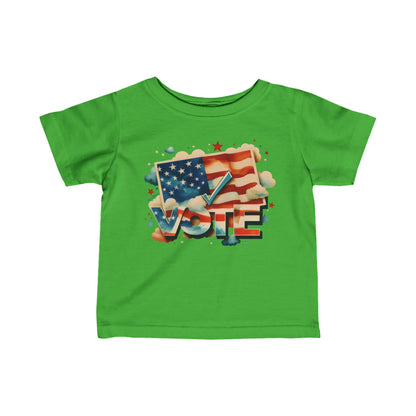 Unisex Infant Fine Jersey T-Shirt | 6M-24M | VOTE Watercolor Design | US Elections | 17 colors