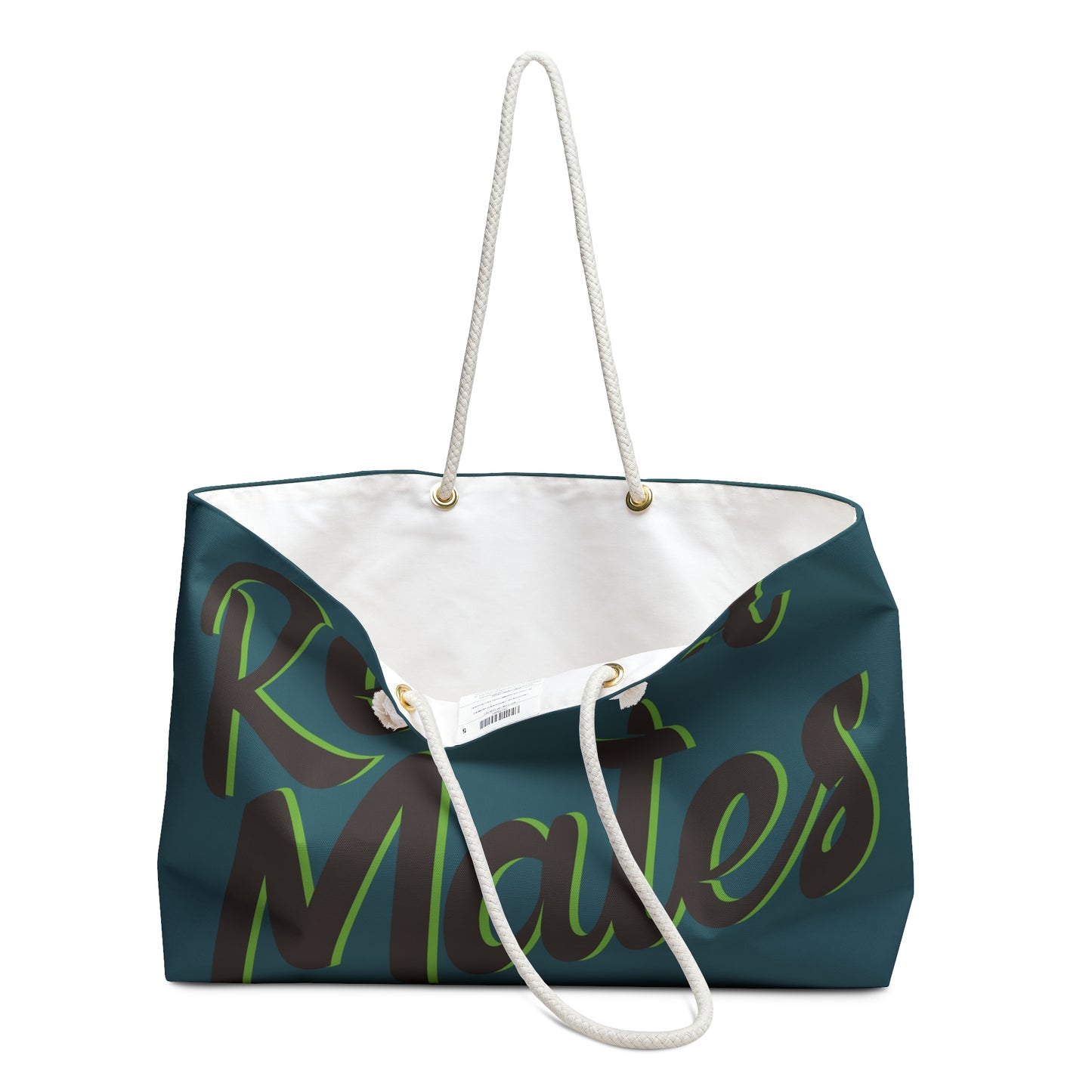 Weekender Beach Bag | All Over Print Bag | Turquoise & Brown RevelMates Design