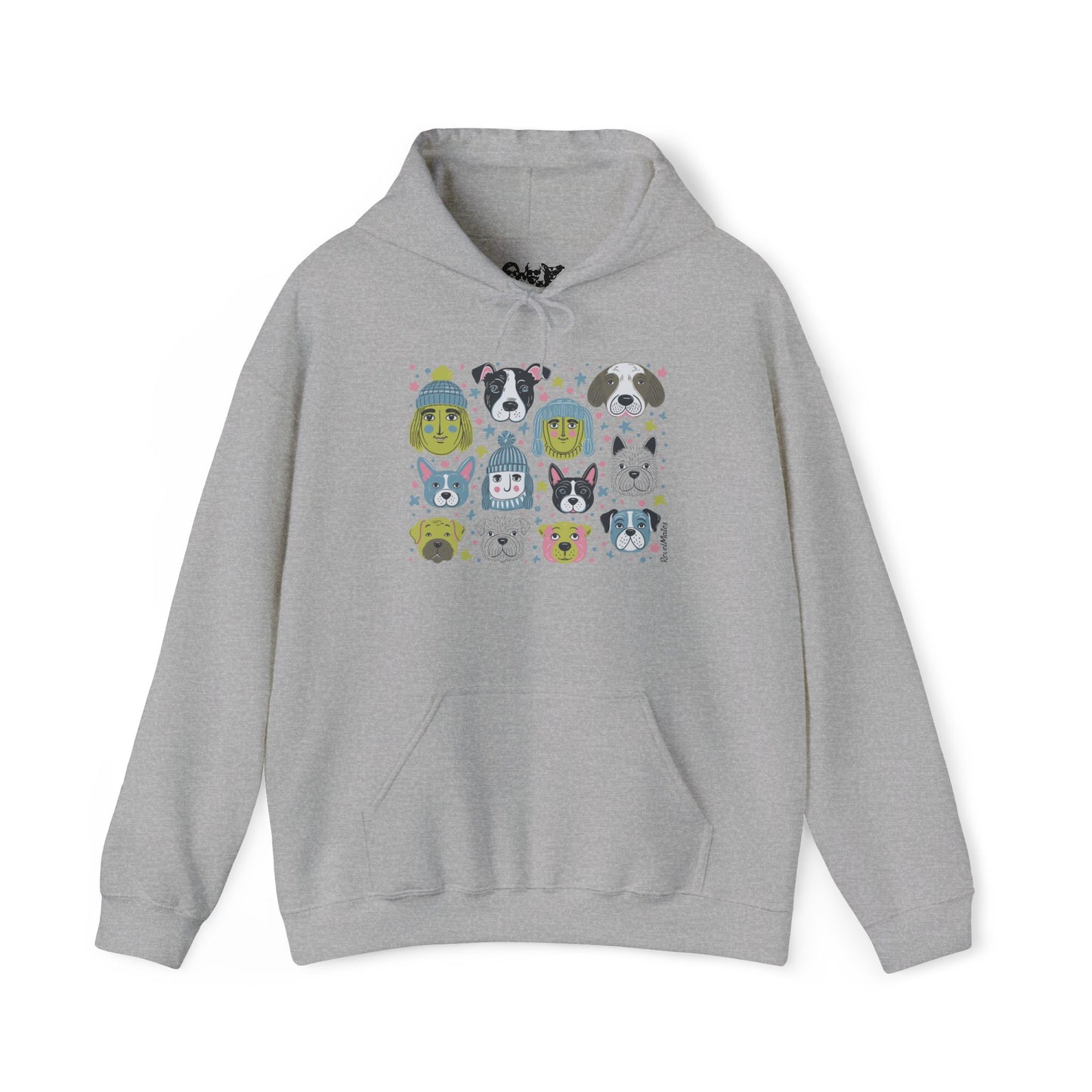 Unisex Heavy Blend Hoodie | Winter Doggies Design | 13 colors