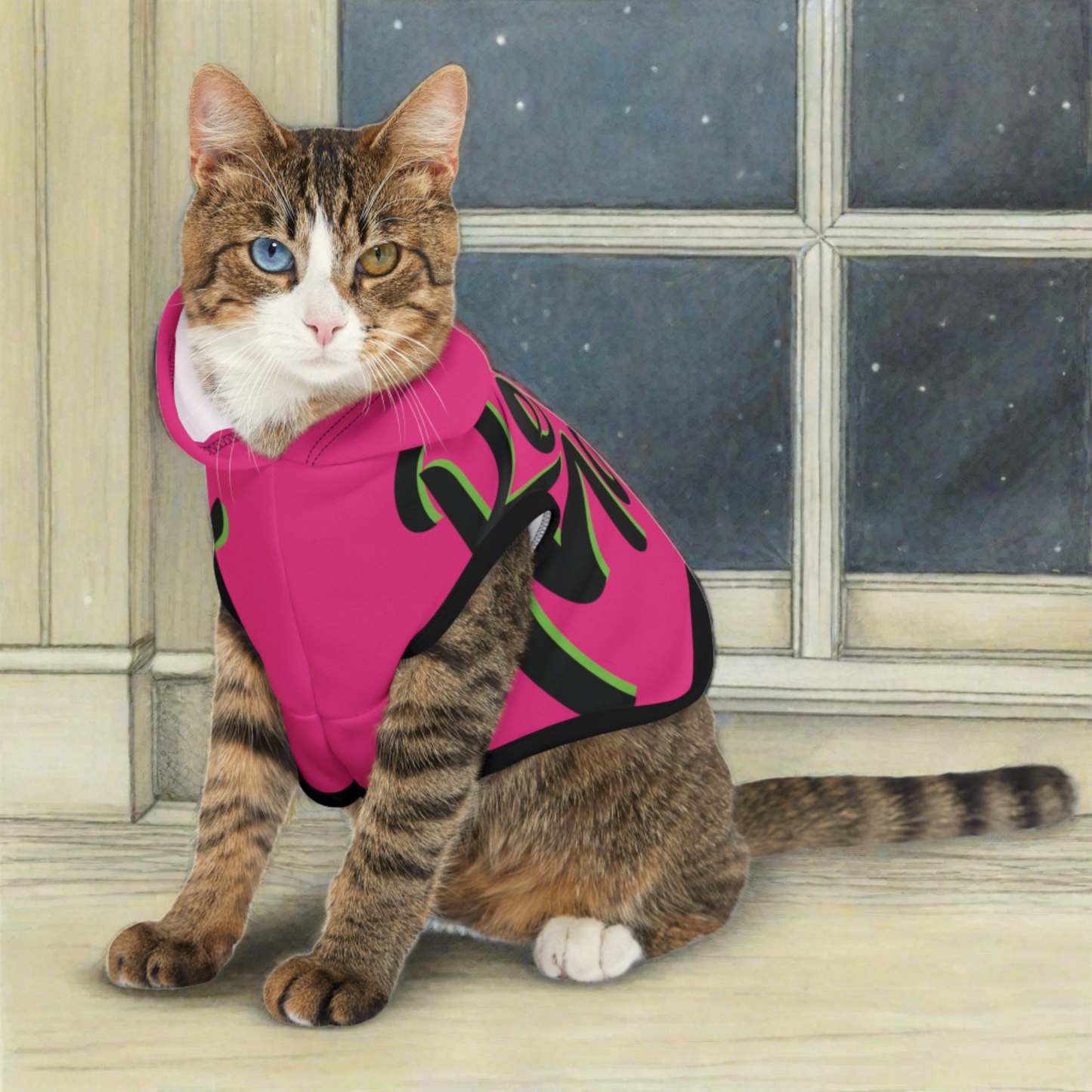 Pet Hoodie | for Dogs and Cats | Fuchsia & Black RevelMates Design