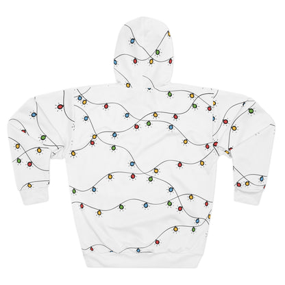 Unisex Cut & Sew Pullover Hoodie | Christmas Lights Design