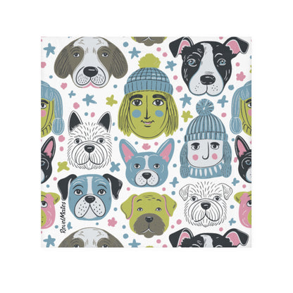 Face Towel | Winter Doggies Design