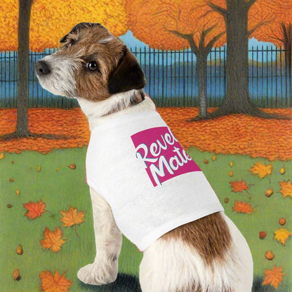 Pet T-Shirt | Fuchsia & White RevelMates Square Design | 4 colors