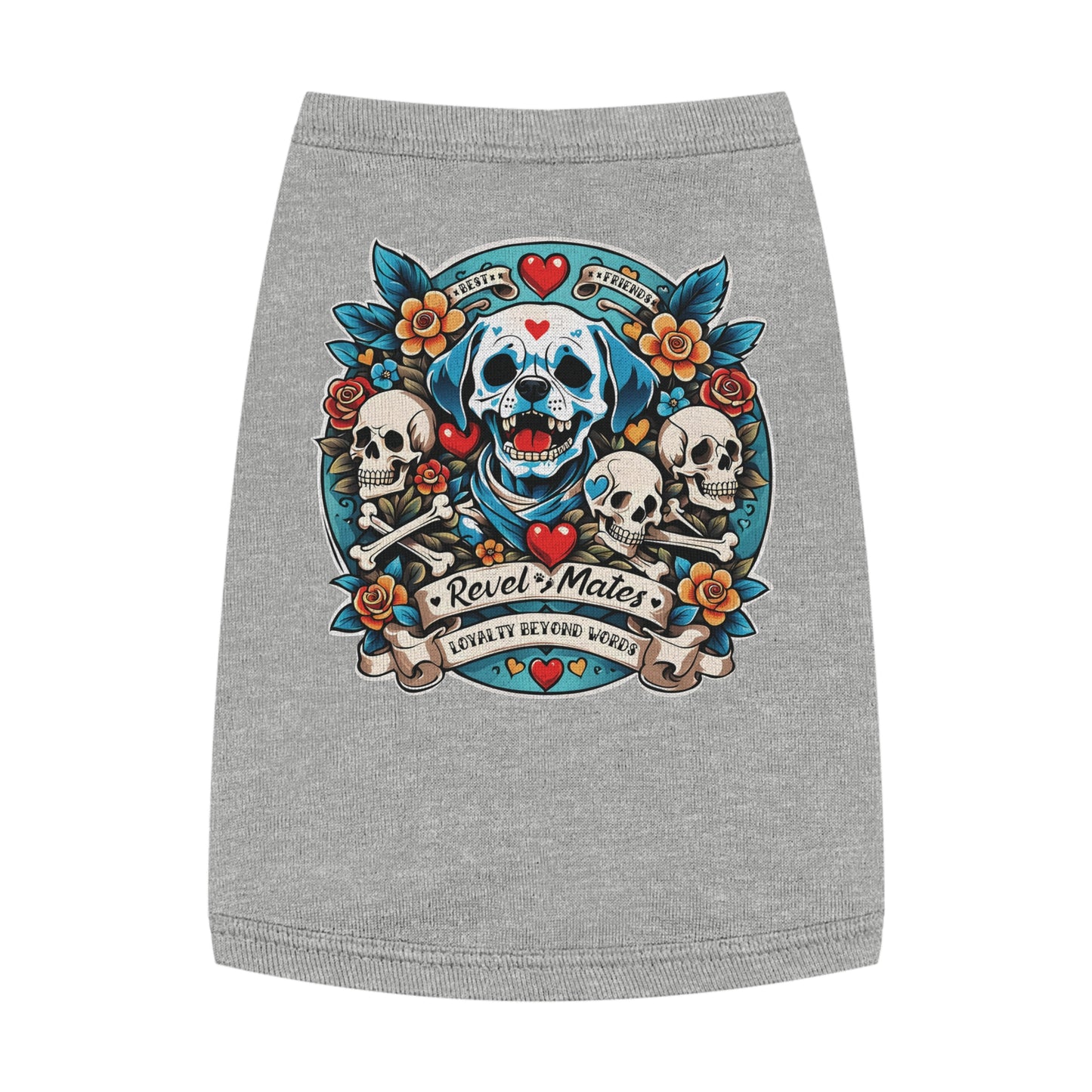 Pet T-Shirt | Dog Skull Tattoo Design | 4 colors