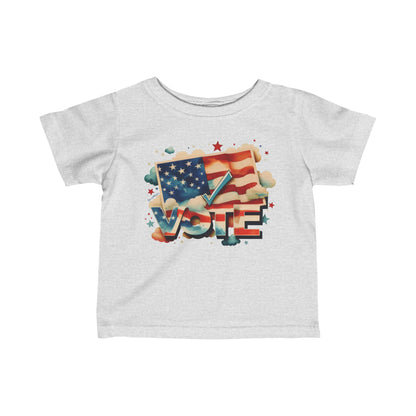 Unisex Infant Fine Jersey T-Shirt | 6M-24M | VOTE Watercolor Design | US Elections | 17 colors