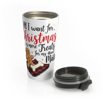 Stainless Steel Travel Mug With Cup 15oz (440ml)| Ginger Cookie Mates Design