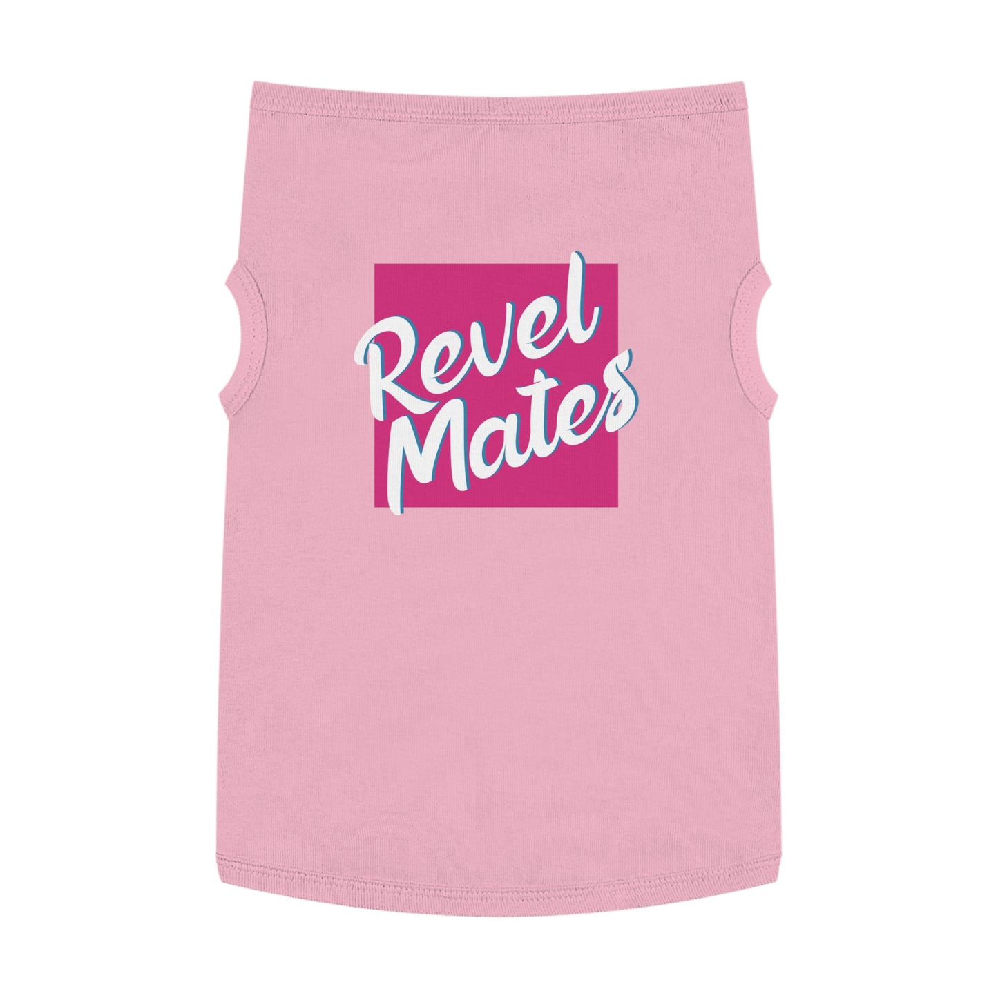 Pet T-Shirt | Fuchsia & White RevelMates Square Design | 4 colors