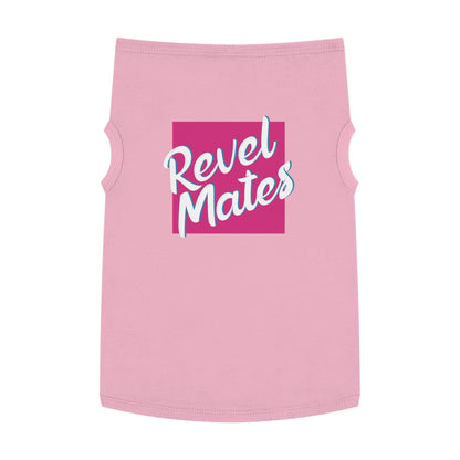 Pet T-Shirt | Fuchsia & White RevelMates Square Design | 4 colors