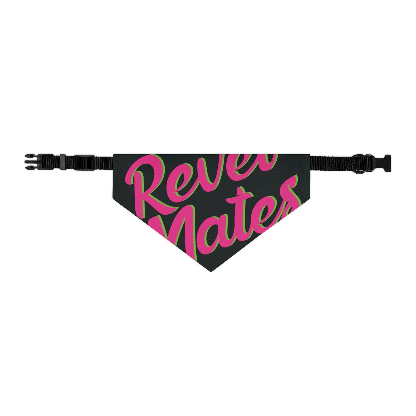 Pet Bandana Collar | Black & Fuchsia RevelMates Design